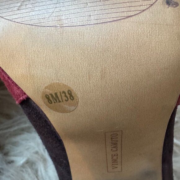 Vince Camuto color block suede heel Size 8 - Picture 8 of 16